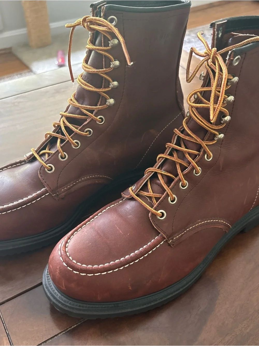 Red Wing Men's 11.5 Brown Leather Steel Toe Work Boots